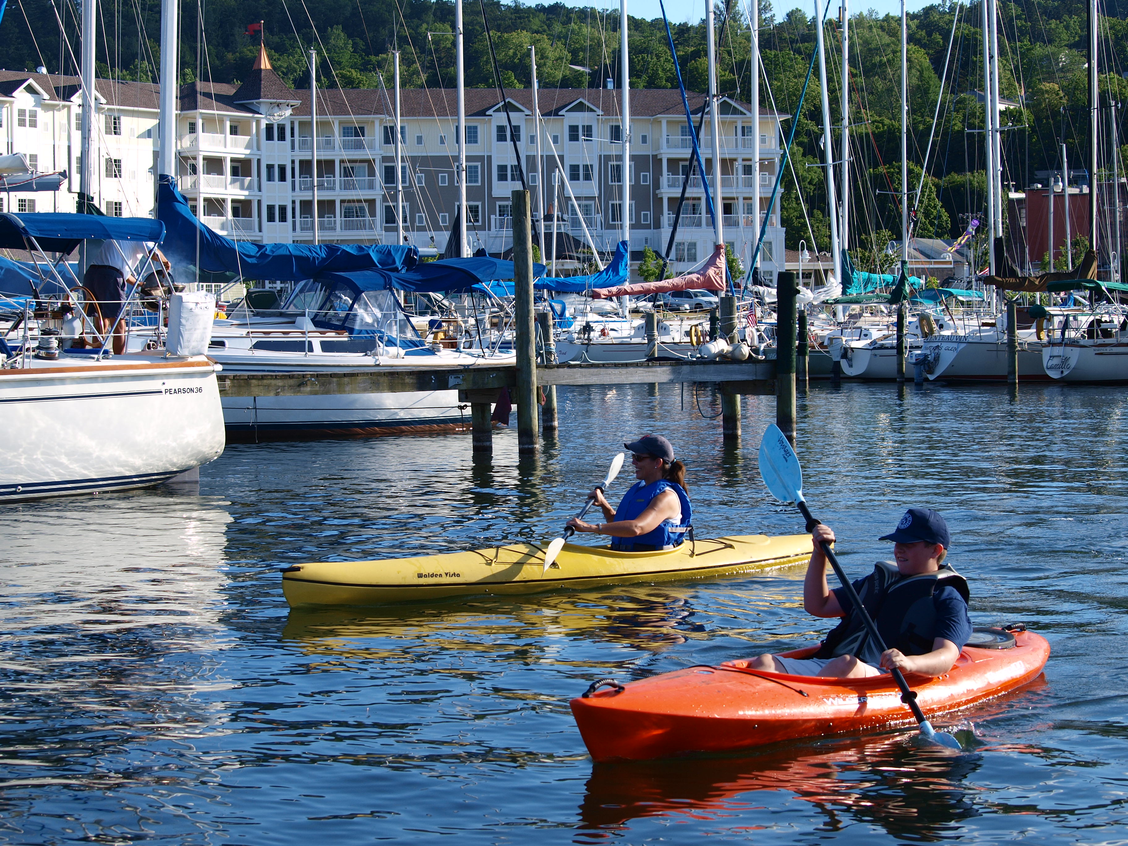 Kayakers on Seneca Lake